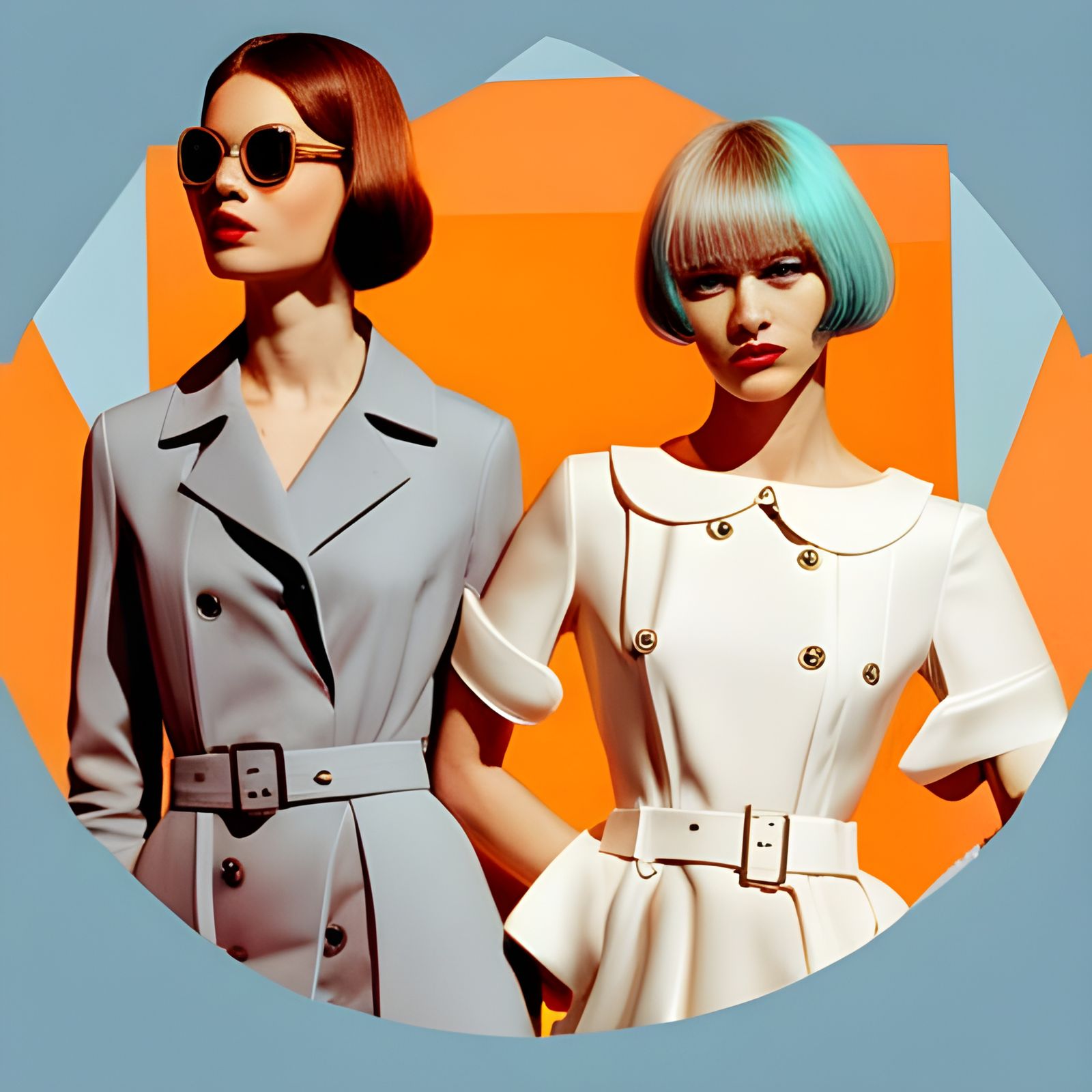 1960s Paris Fashion Show: Photorealistic Elegance