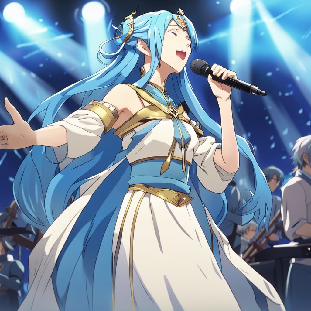 Azura Sings: Ghibli-Inspired Anime Key Visual