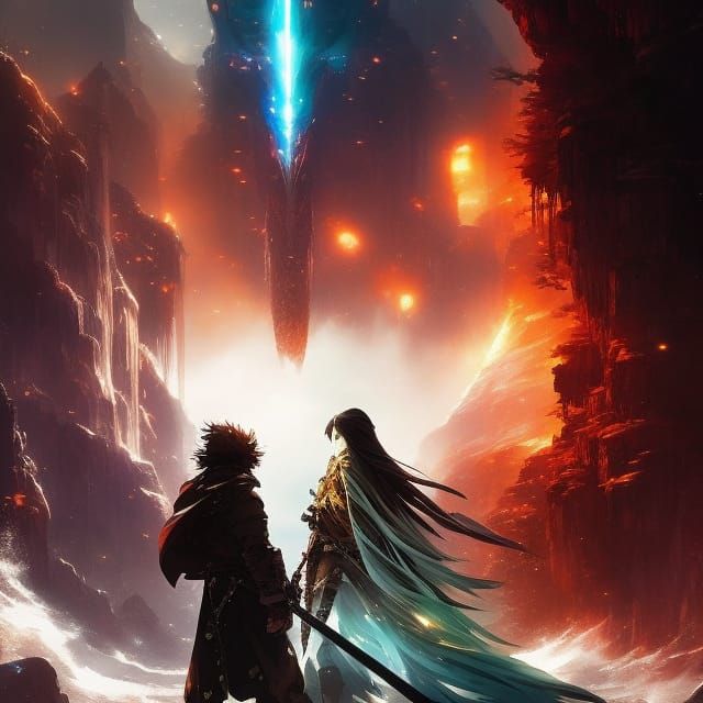 Viking Warrior Overlooking Winter Ocean in Watercolor