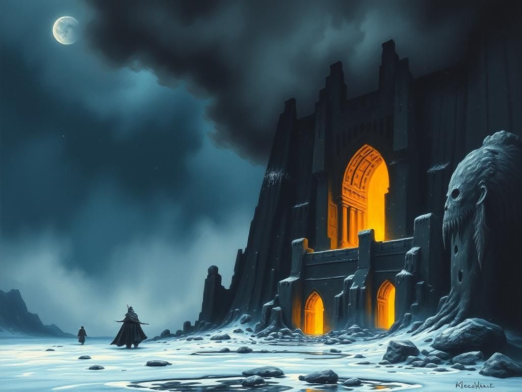 Jotun of Niflheim in Oil Gouache Style