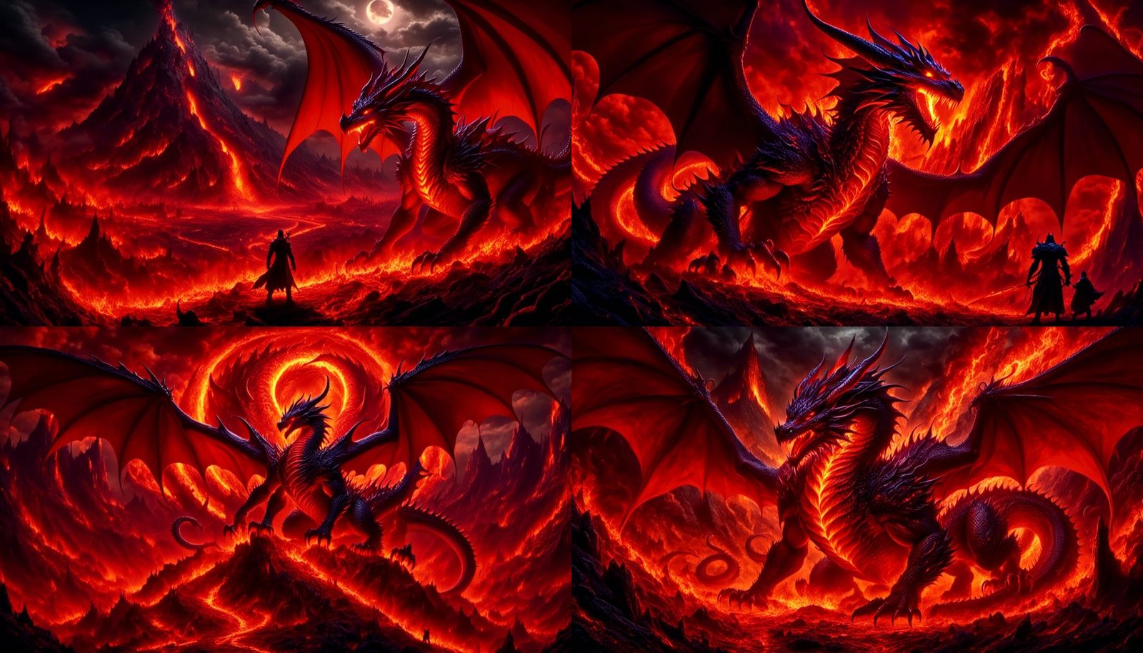 Fiery Dragon in Mount Doom: a Dark Fantasy