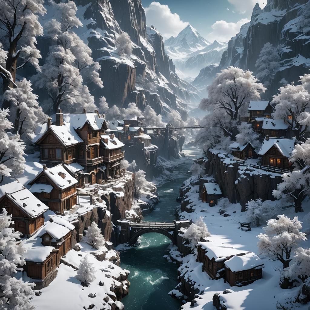 Big Snow Storm: Detailed Matte Painting in Unreal Engine