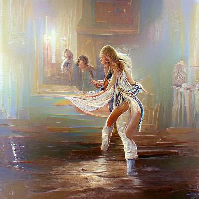 Dancing Queen Oil Painting in Gurney Style