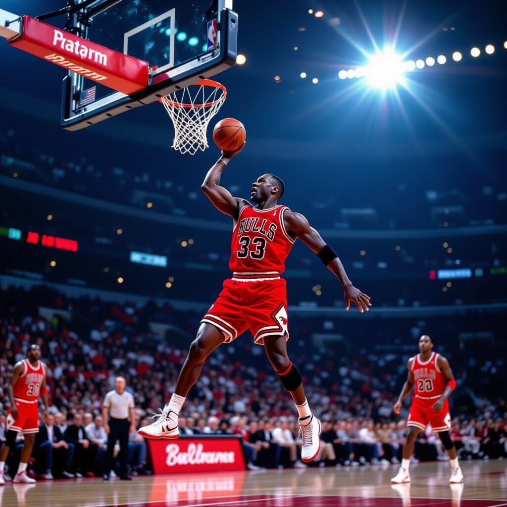 Michael Jordan Dunks for 90s Chicago Bulls