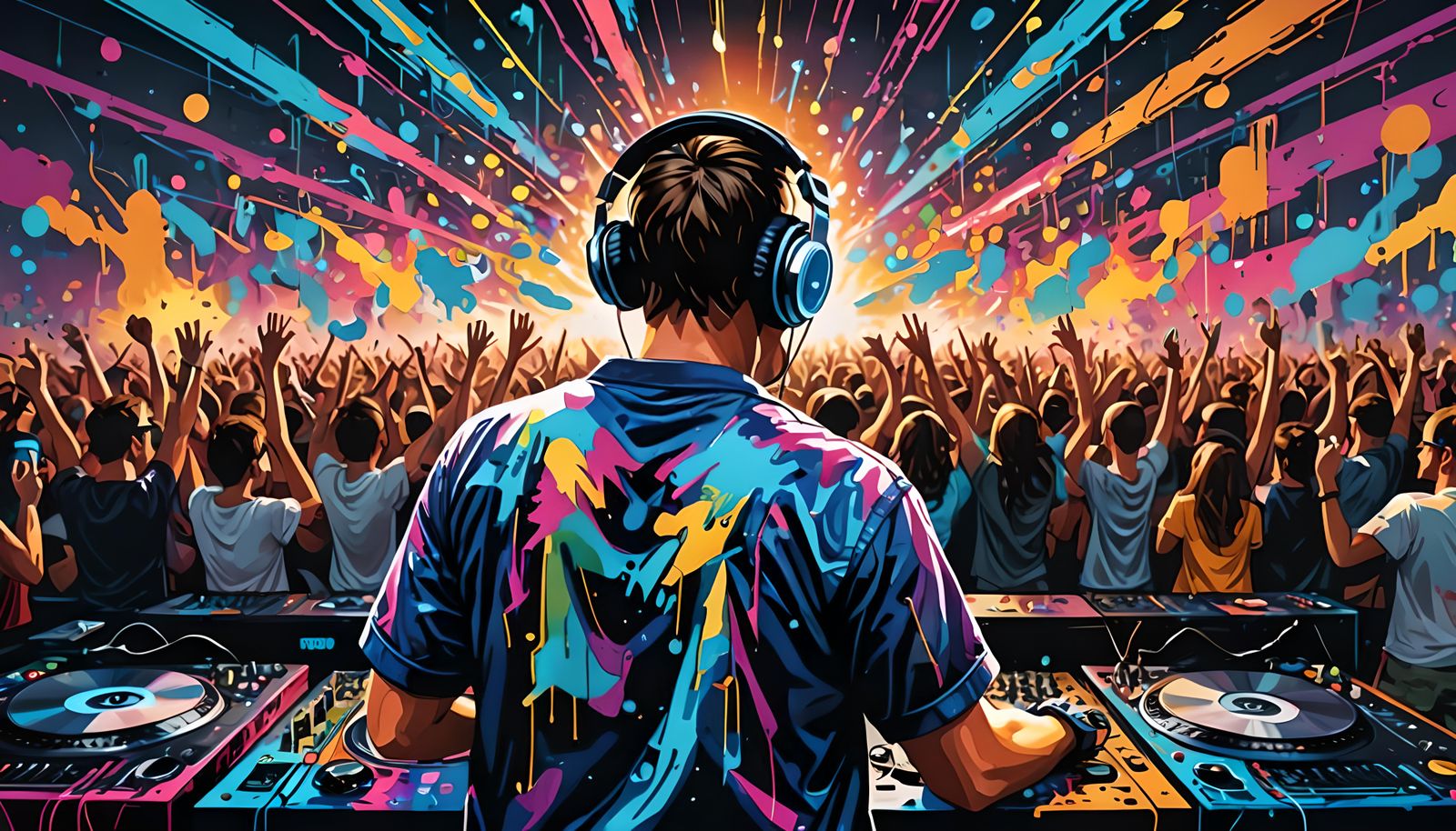 DJ Festival Graffiti Art in 5K Resolution