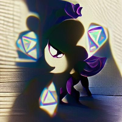 Gem Casting Dark Shadows: Digital Art