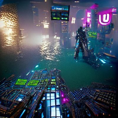 Cyberpunk Underwater City of Atlantis