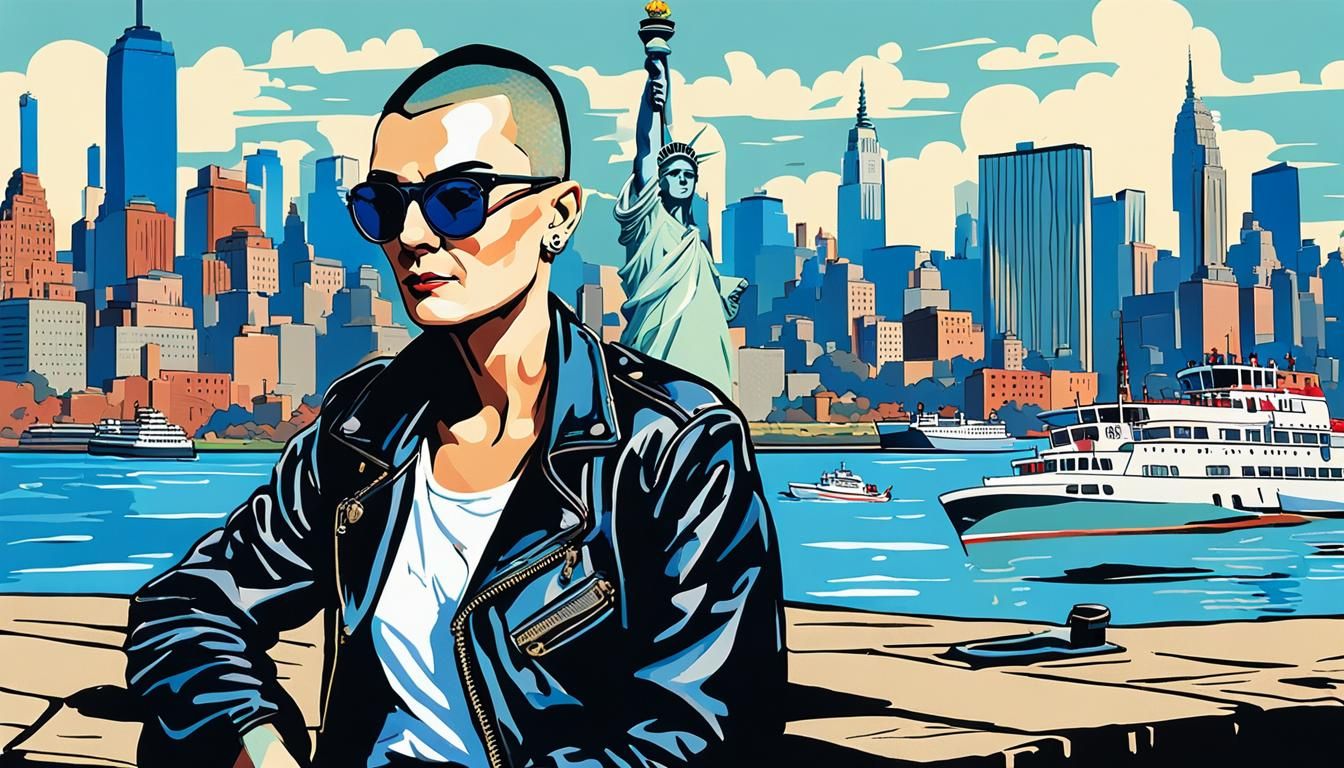 Sinead O'Connor at CBGB's: Color Block Illustration