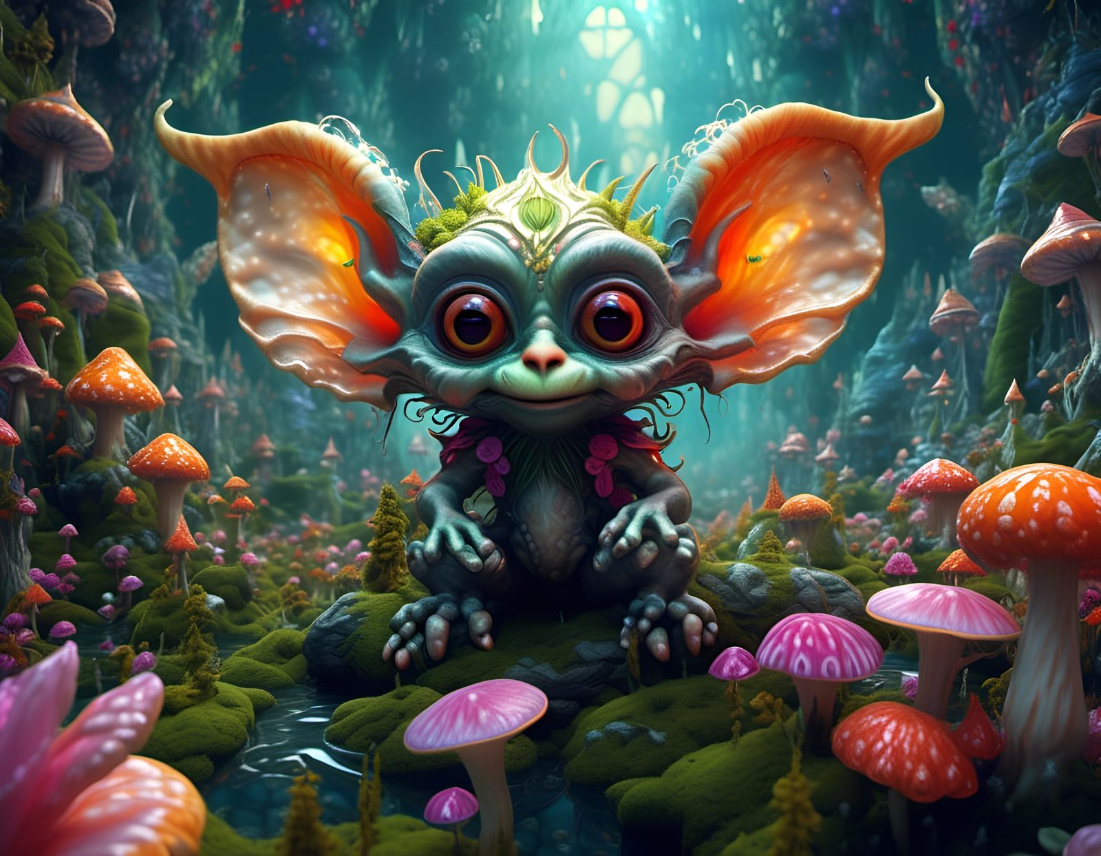 Cute Goblin waiting for his date.