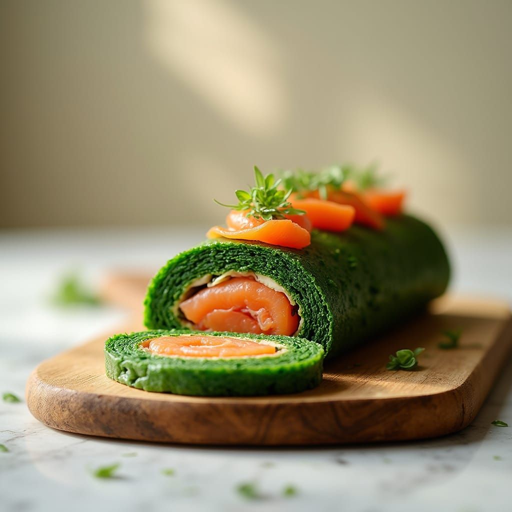 Gourmet Spinach Roulade with Smoked Salmon