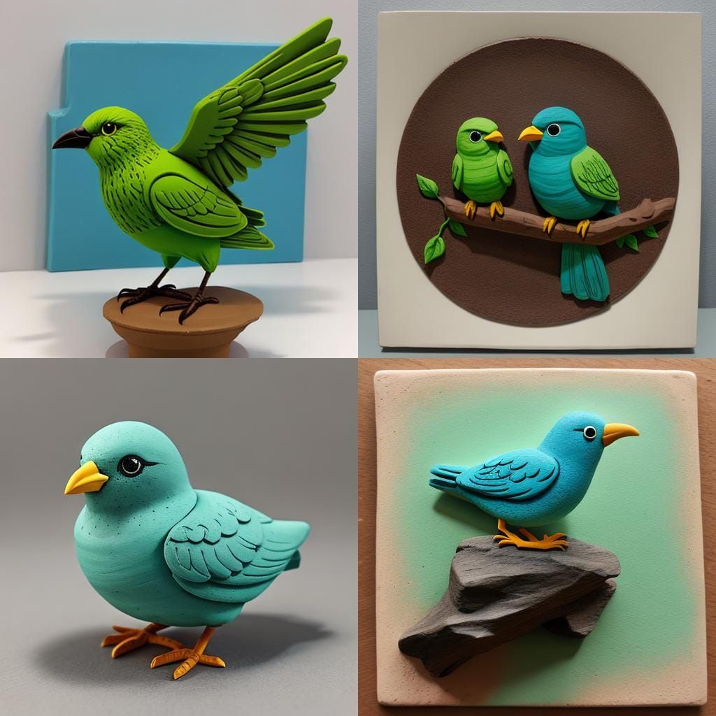 Delightful Clay Art: Bird Sculpture