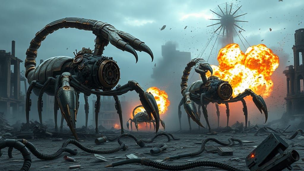 Steampunk Scorpion Robot