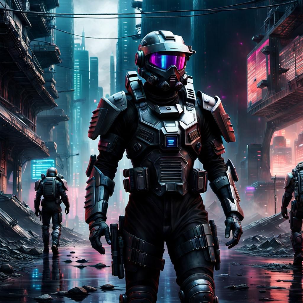 dystopian futuristic soldier