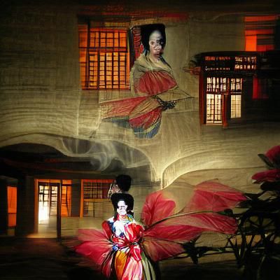 Elegant Geisha in Traditional Kimono
