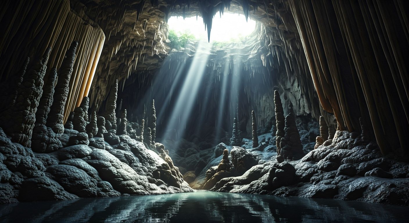 stalactites and stalagmites