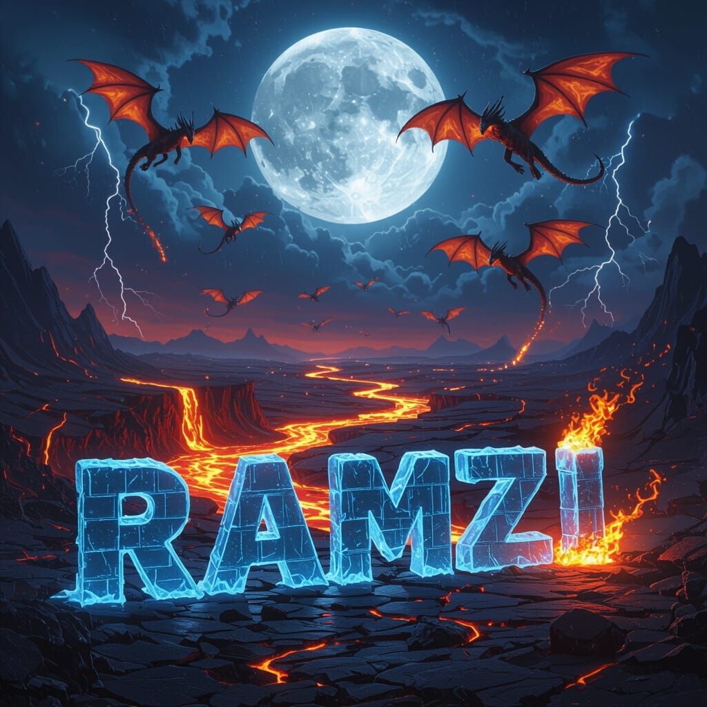 Fiery Wyverns Melt Ice in Fantasy Landscape