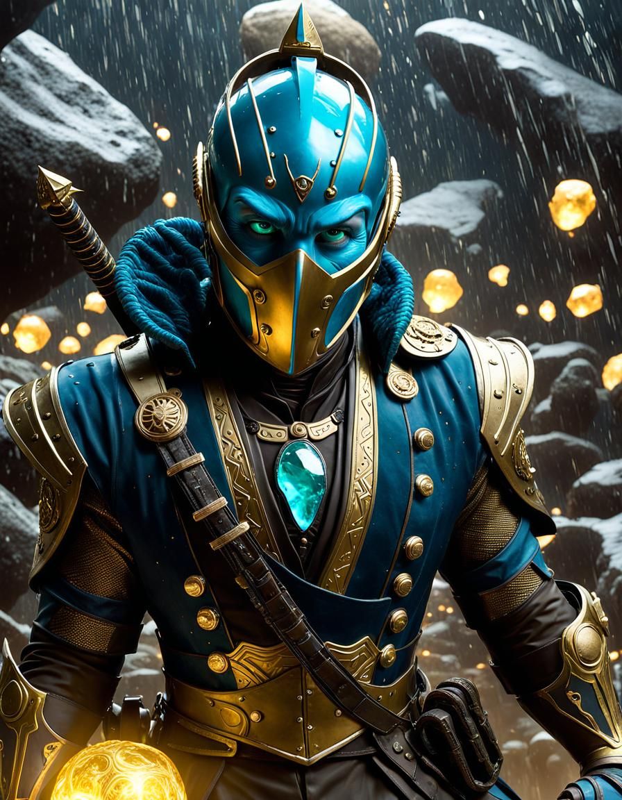 Water Genasi Gang in Sepia-Toned Rain