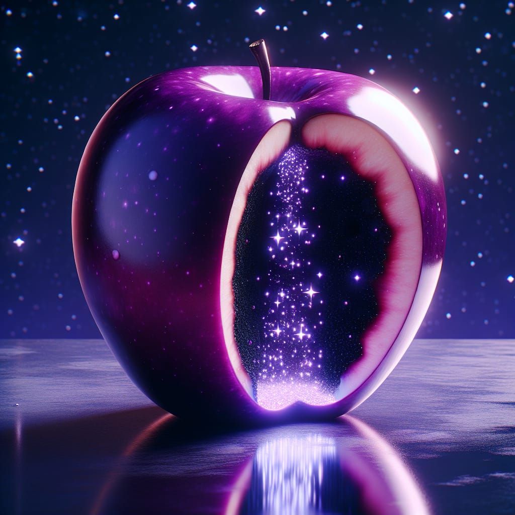 Luminous Purple Apple Reveals Galaxy of Stars