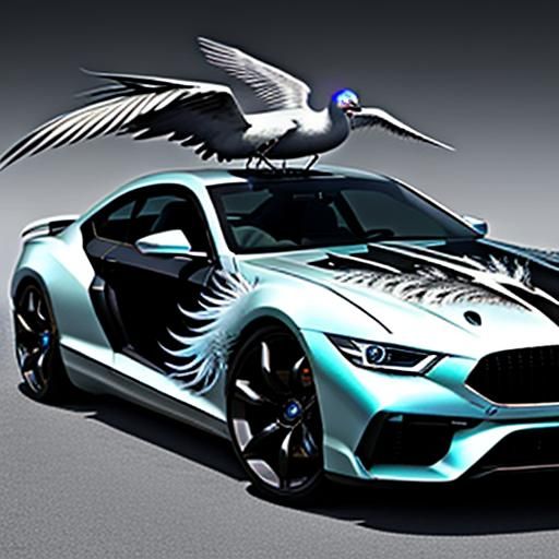 Surreal car that is imaginative asymmetrical dreamy, dreamli...