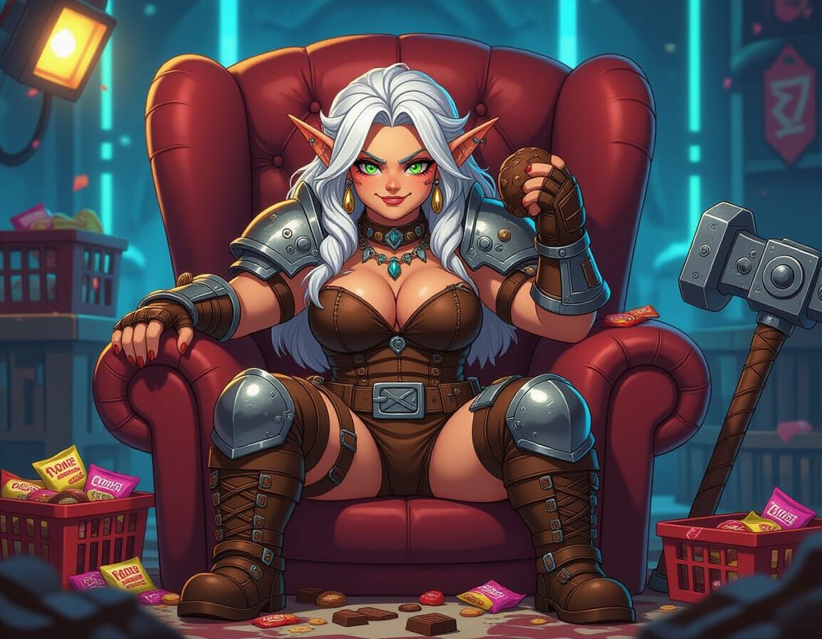 Brenda: Half-Demon Tyrant in Anime Style