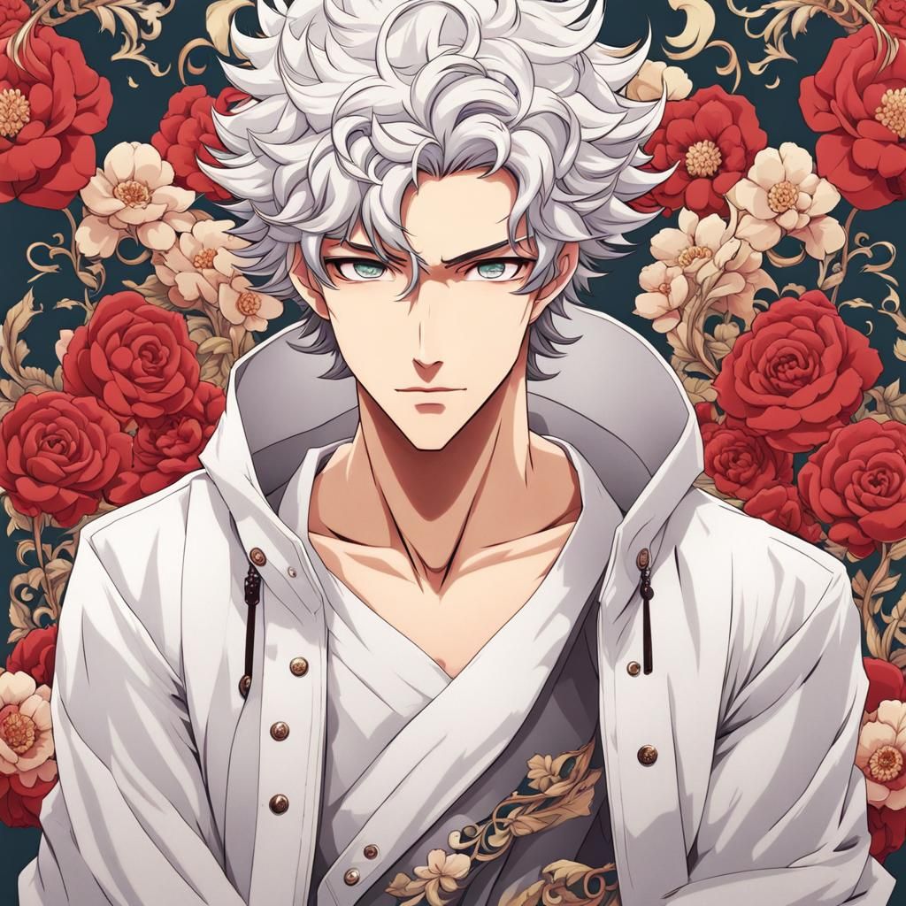 Anime Man with Japanese Tattoo, Manga Style