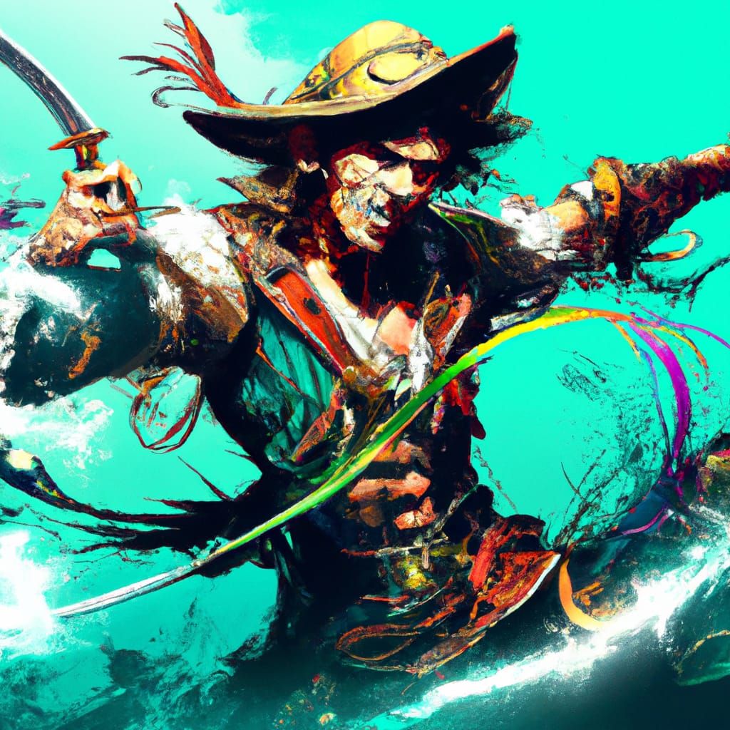 Peter Pan vs Captain Hook: Hyperdetailed Portrait