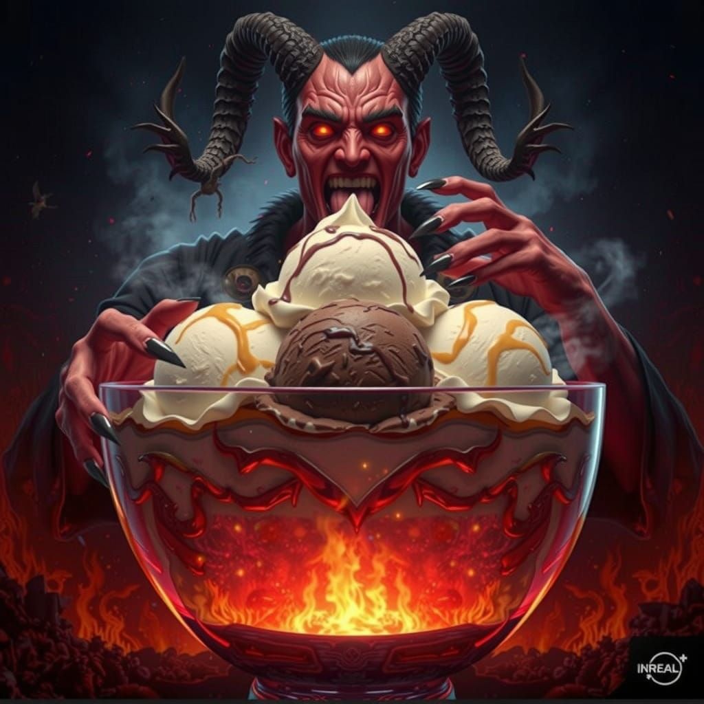 Fiery Indulgence: Ice Cream in the Depths of Hell