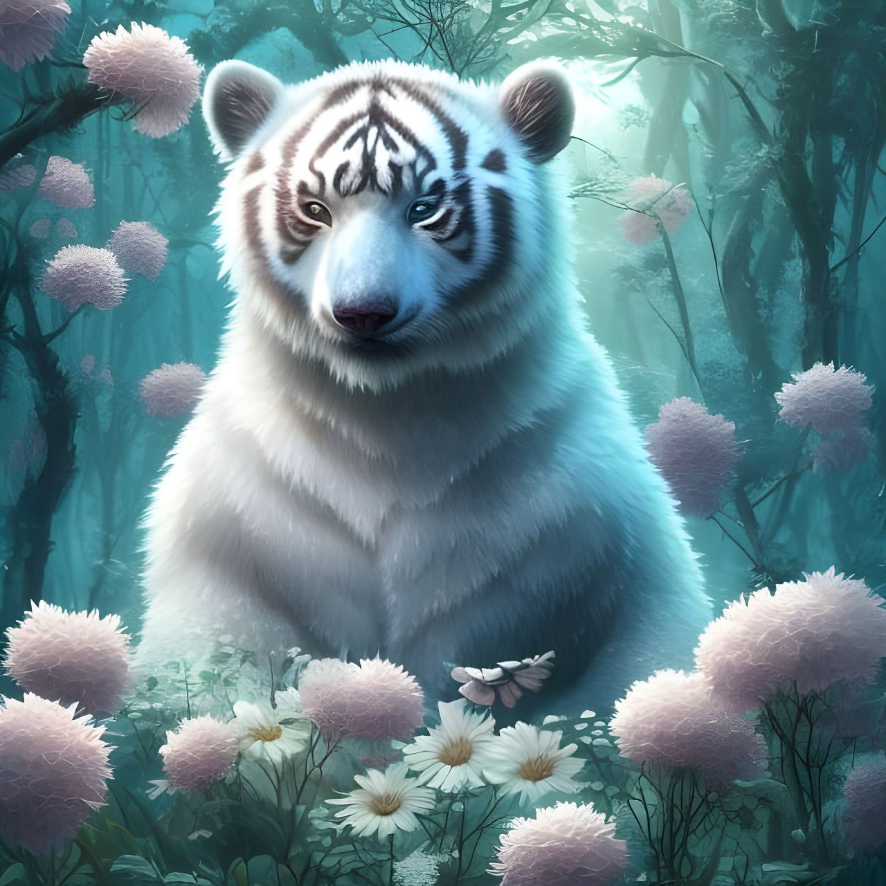 Bear + white tiger hybrid (can you name it?)