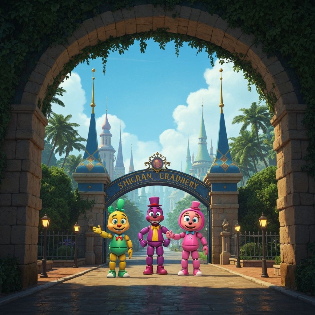 Animatronic Characters Welcome Guests: Fantasy Theme Park