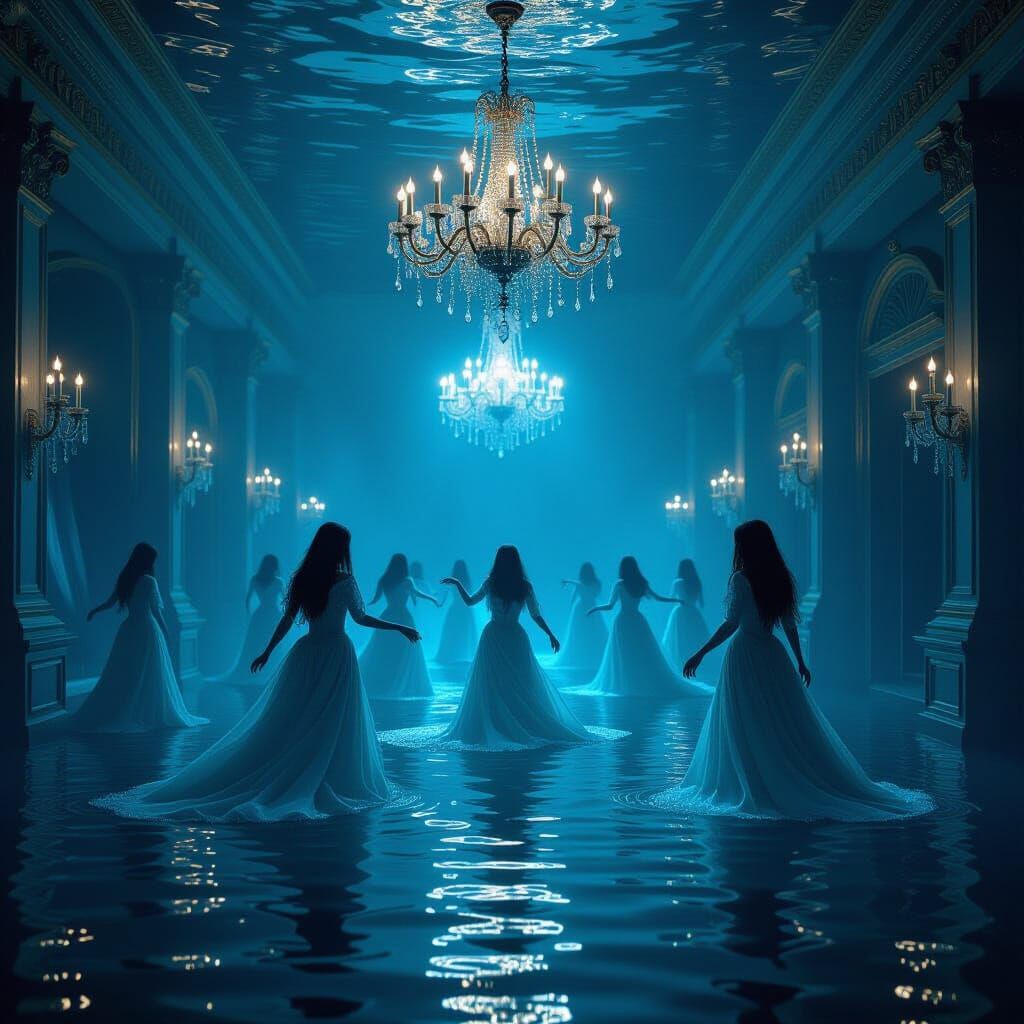 Submerged Ballroom: A Dark Fantasy Dreamscape