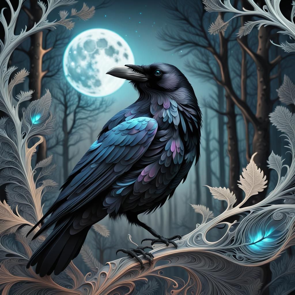 Raven looking for a Last Leaf.