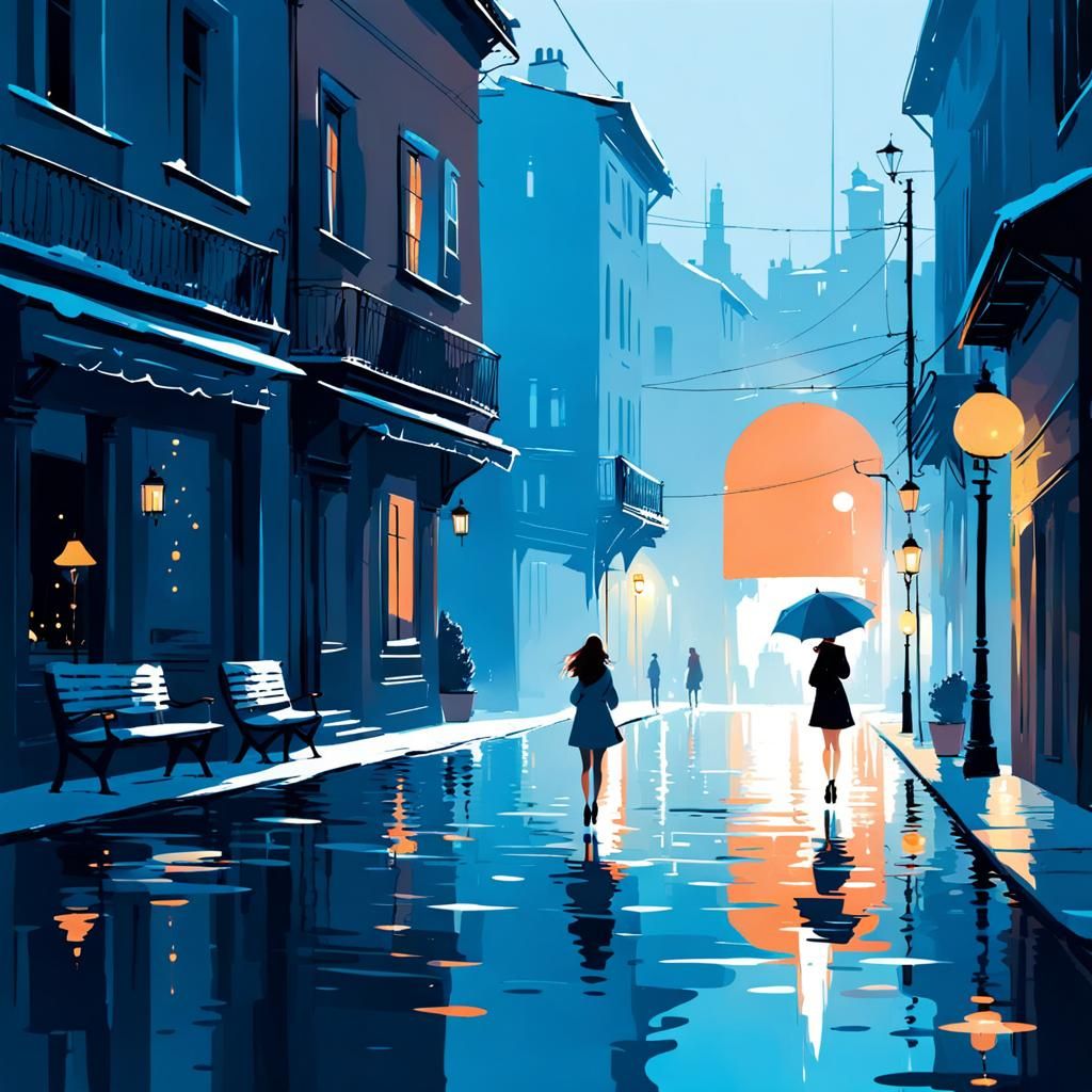 Mermaid on Tropical Island in Cartoon Style