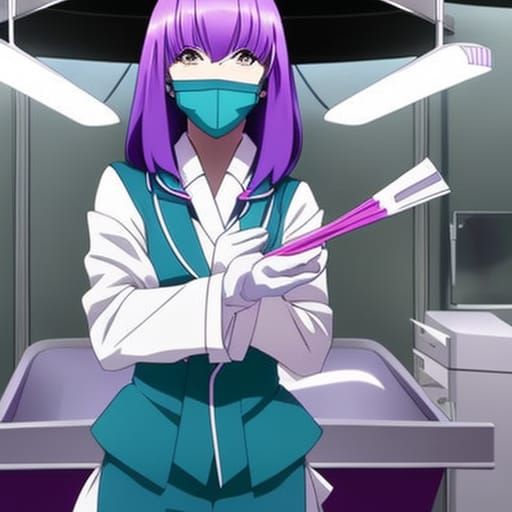 Female Dentist Illustration in Anime Style