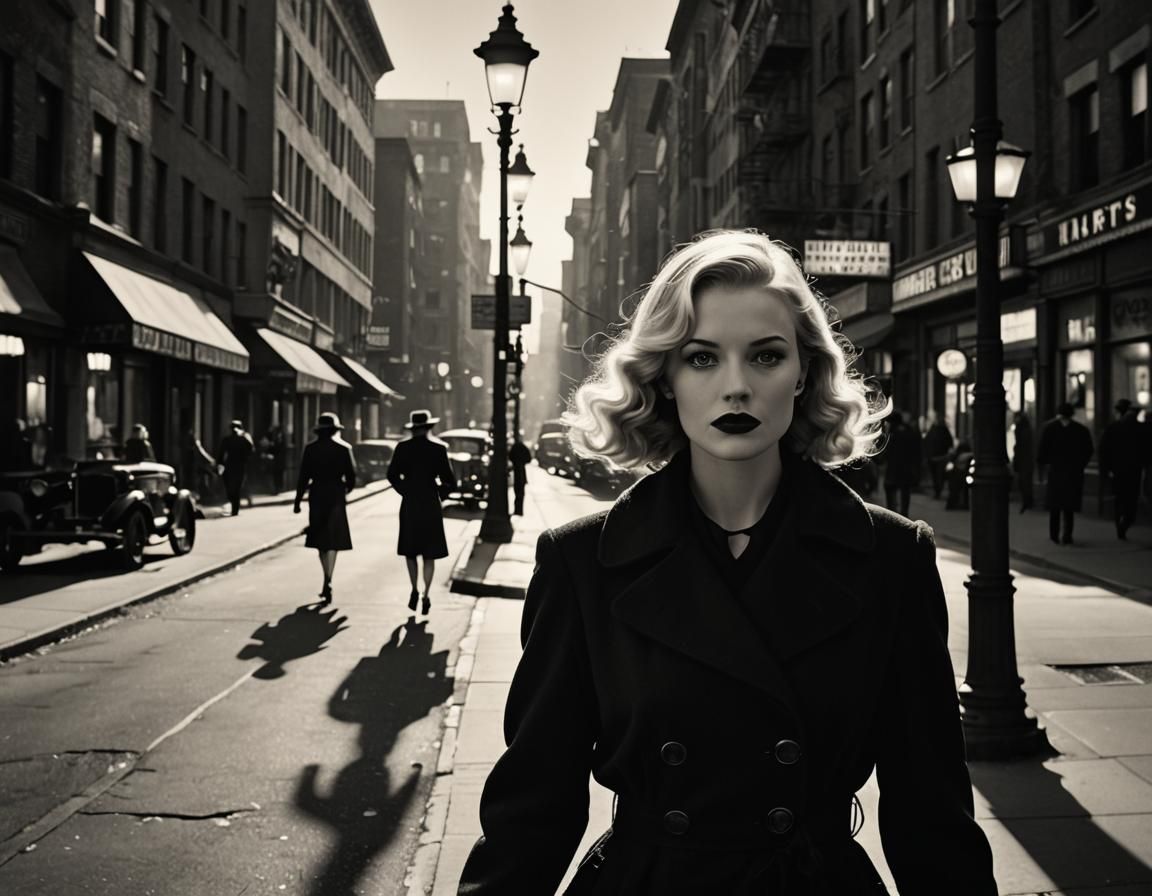 1930s Glamour: Blonde in Film Noir Photography