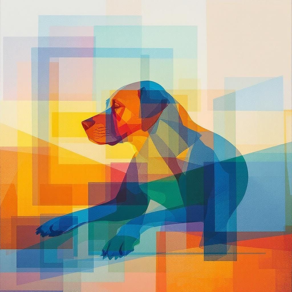 Abstract Transparency: Geometric Forms in Layered Colors