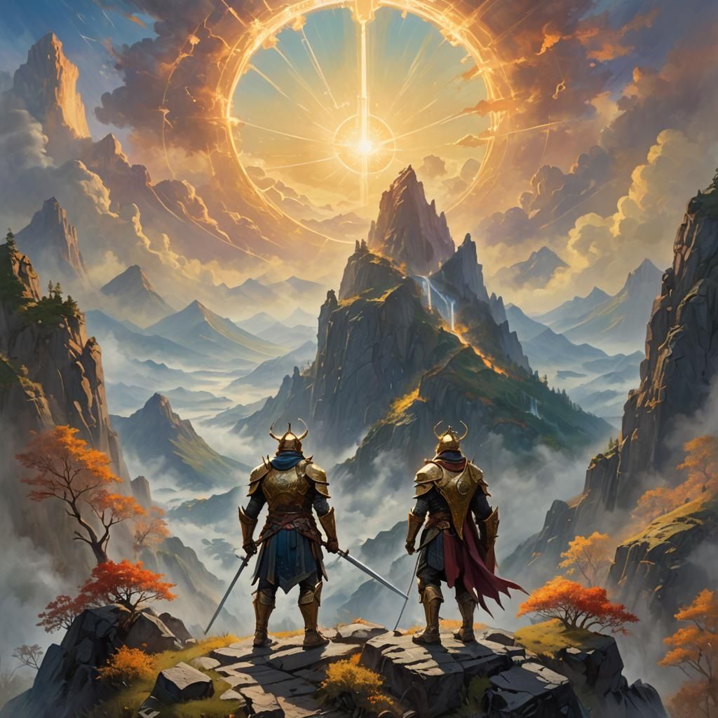 Celestial Gateway: Fantasy Realism in Oil Painting