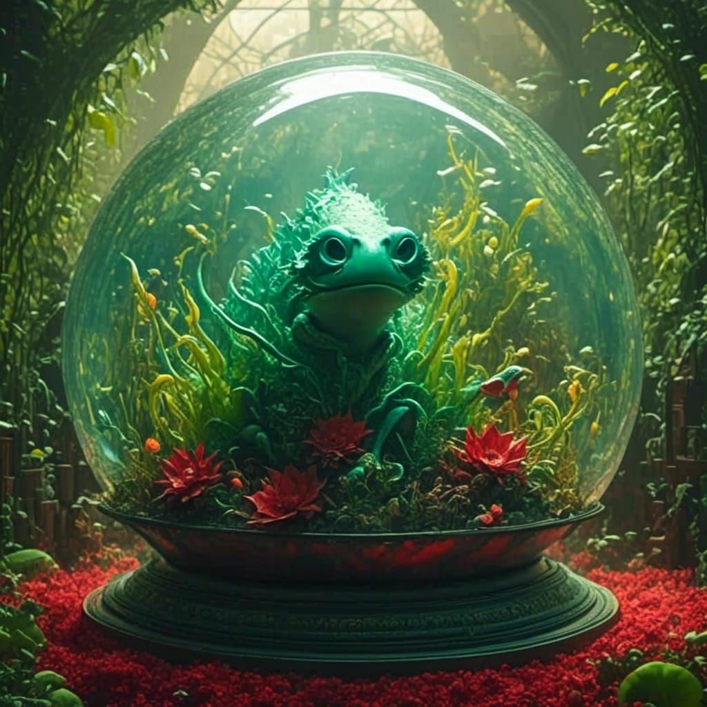 Alien Aquarium with Red Ring