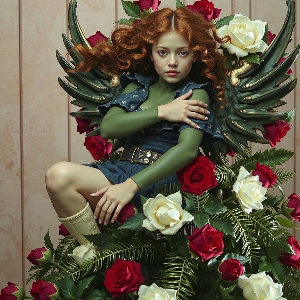 Abstract Swirling Forms in Deep Reds