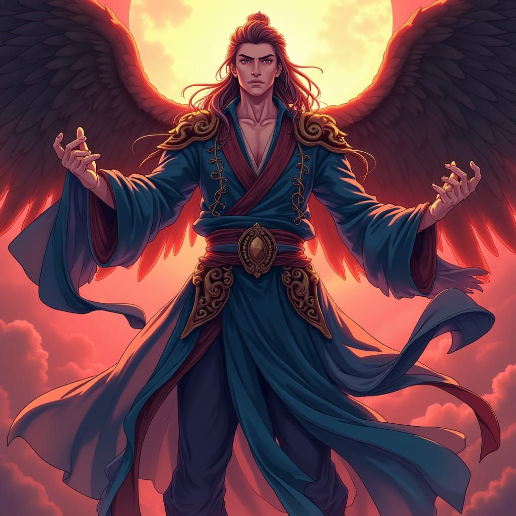 Majestic God of Piety in Anime Style