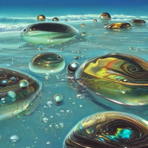 Ocean Jewels: A Gurney-esque Oil Painting