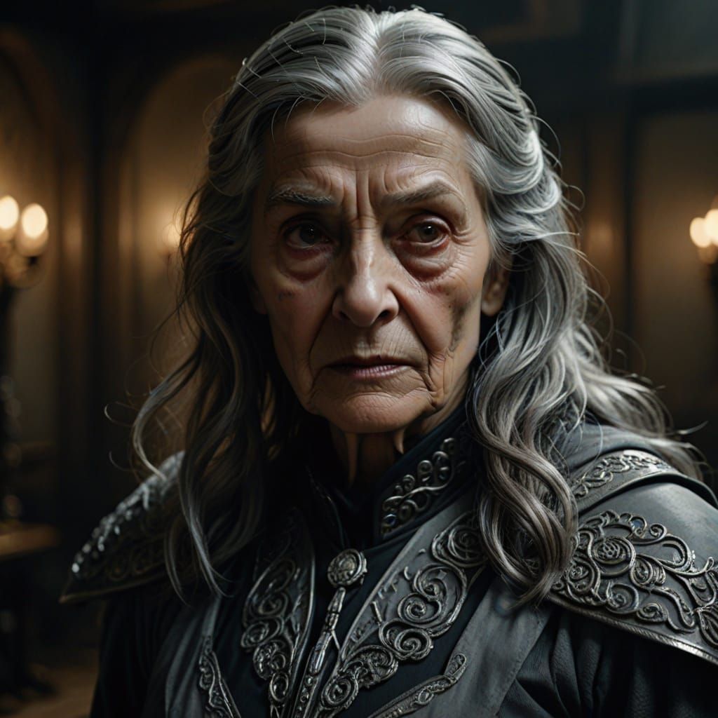 Cinematic Portrait of a Ukrainian Woman in Film Noir Style