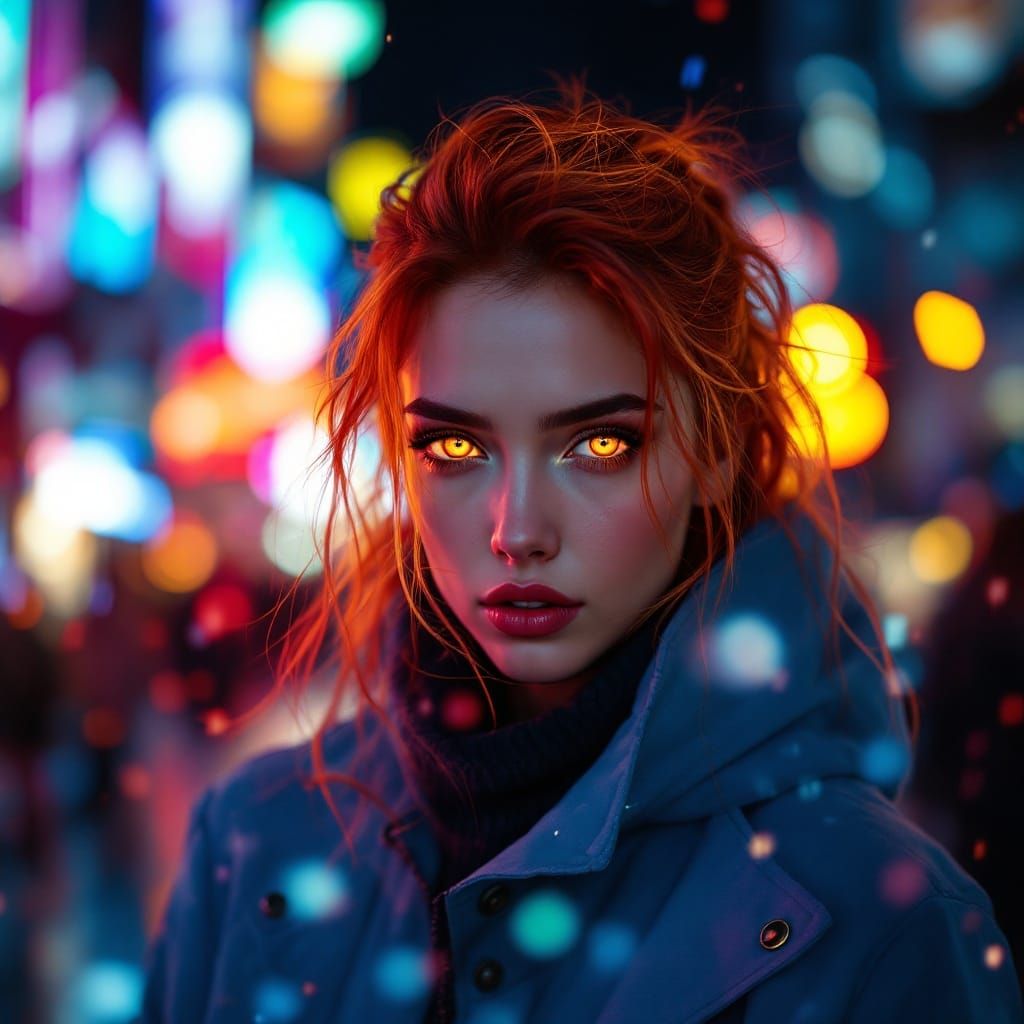 A Mysterious Woman in a Metropolitan Vortex