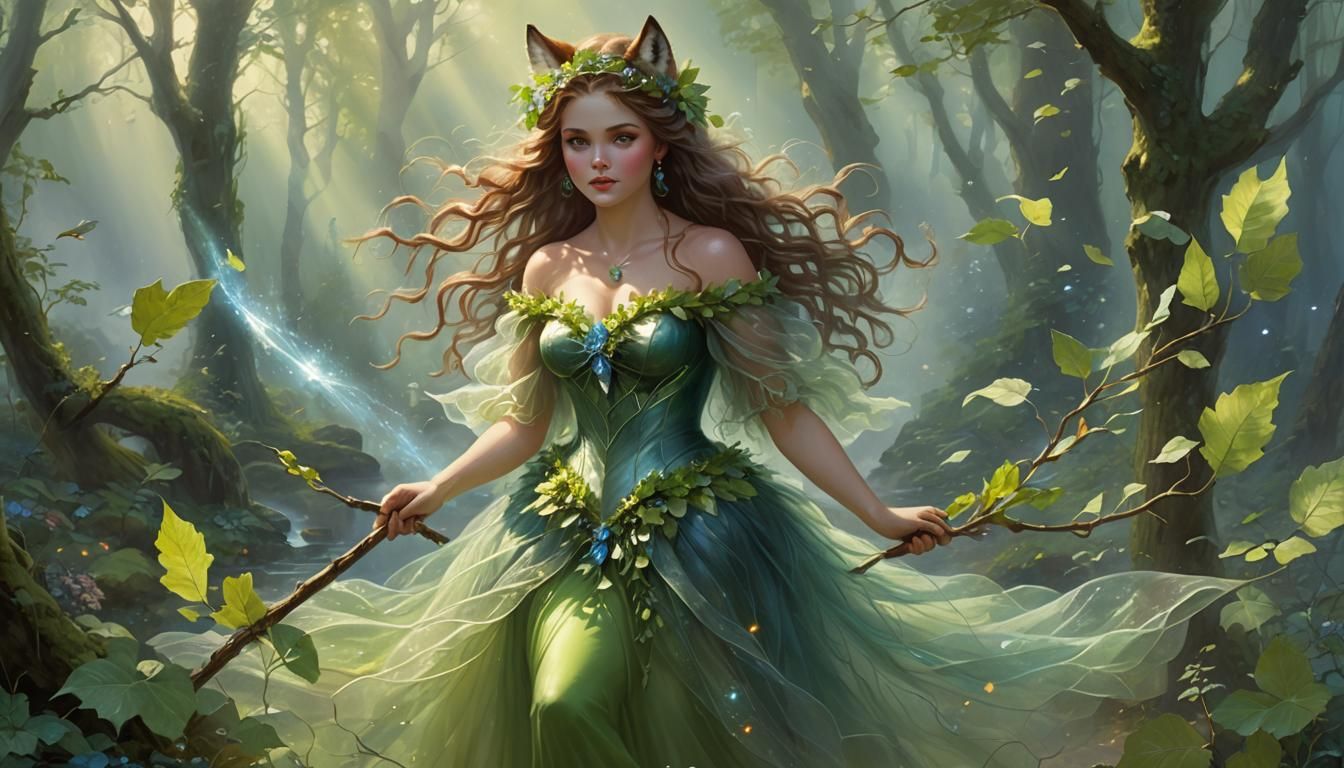 🧚‍♀️🦊 Druidesse Lycamoon Féerique 🍄🌿
