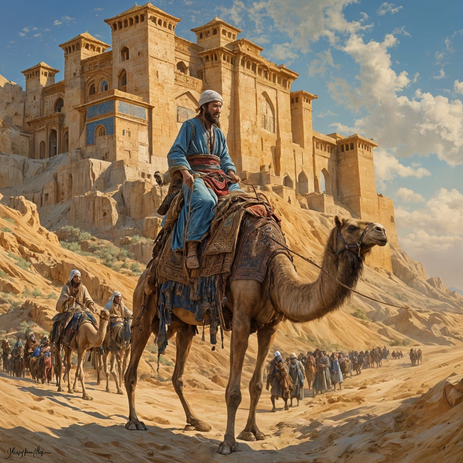 Marco Polo reaches Samarkand