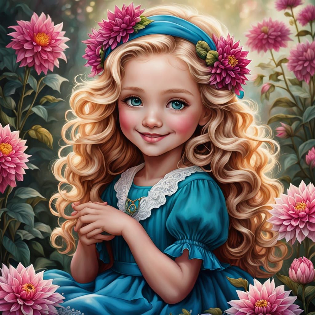 Whimsical Summer Scene in Cartoon Style