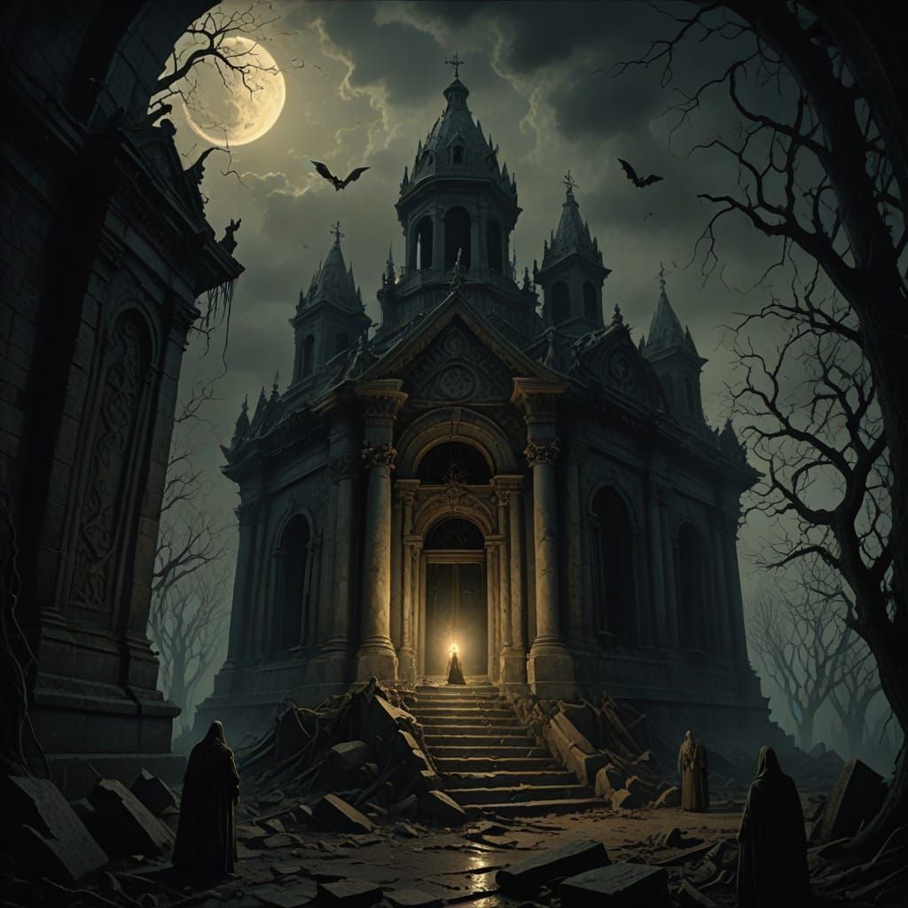 Ethereal Horror in Abandoned Mausoleum