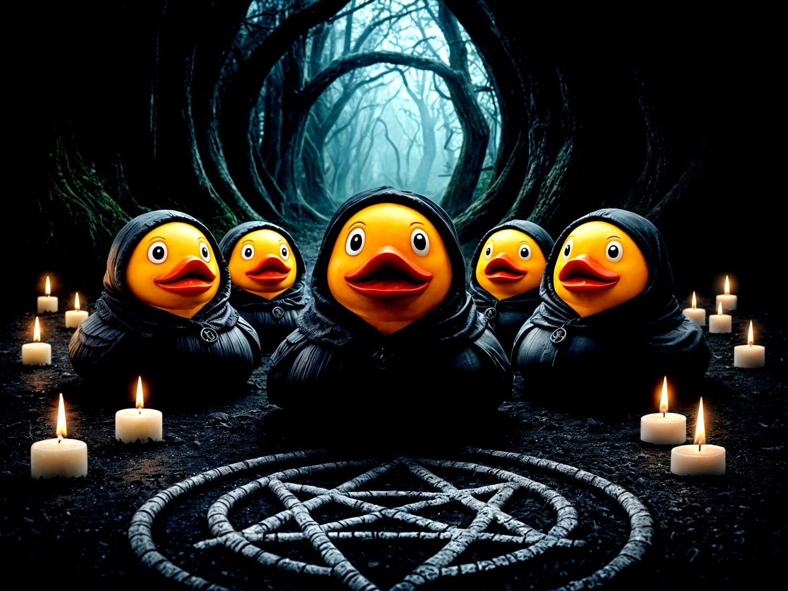 Eerie Duck Cult Ritual in Ancient Forest