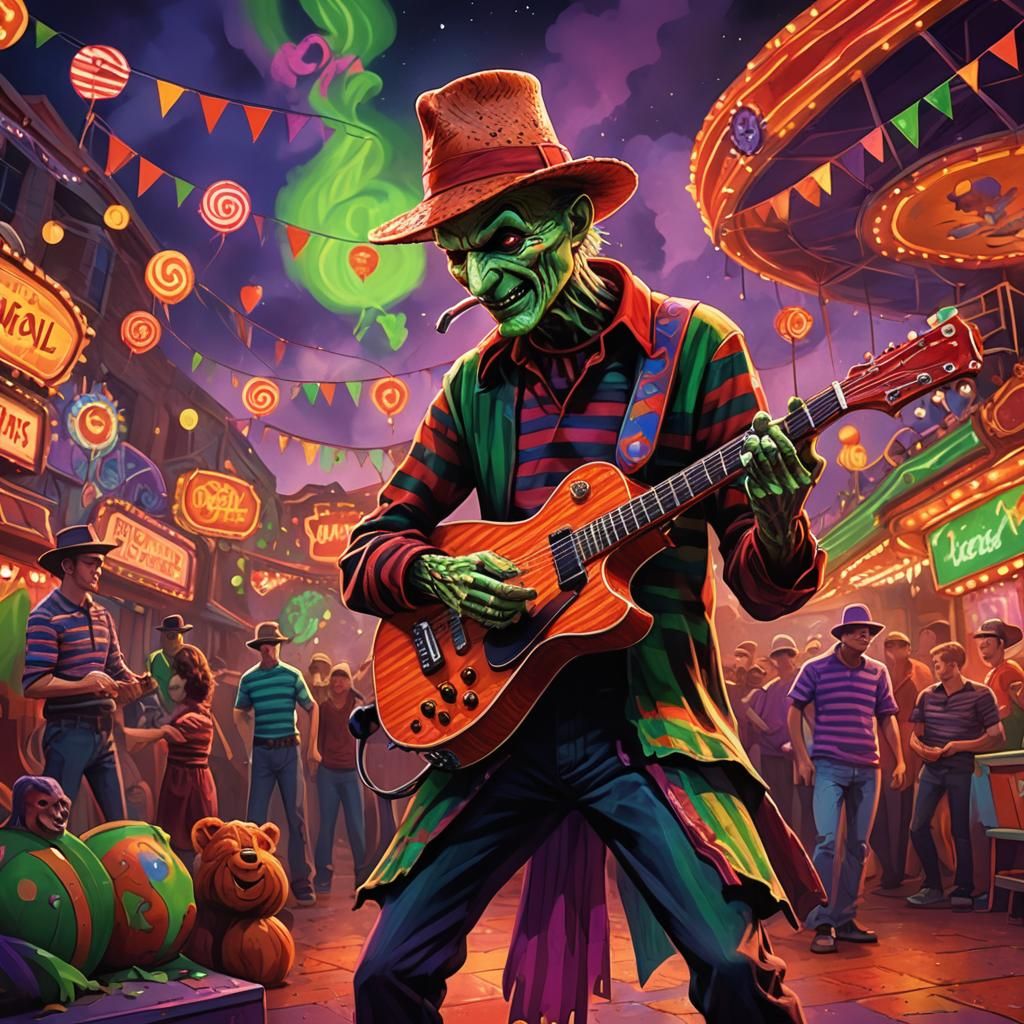 Freddy Krueger Plays Guitar: Pixar-esque 3D Art