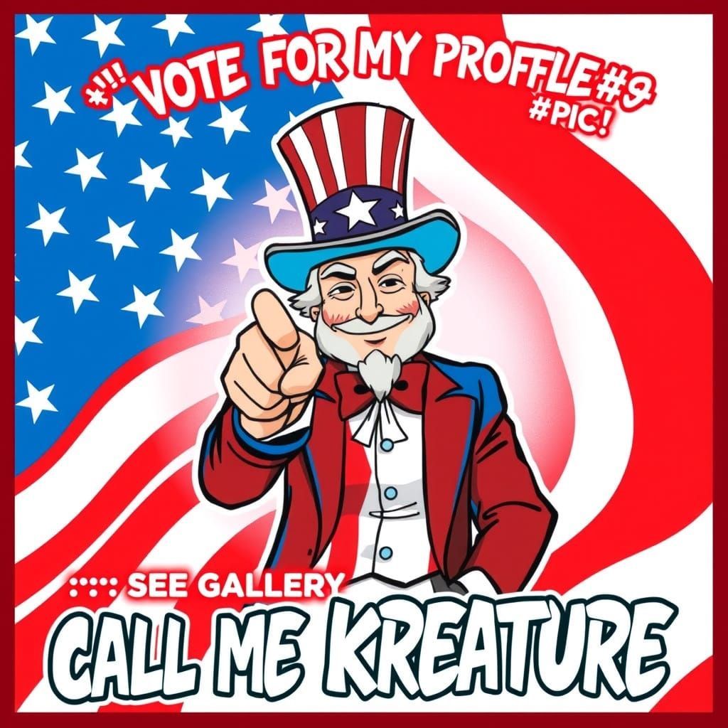 Charismatic Uncle Sam in Star-Spangled Suit Points to You