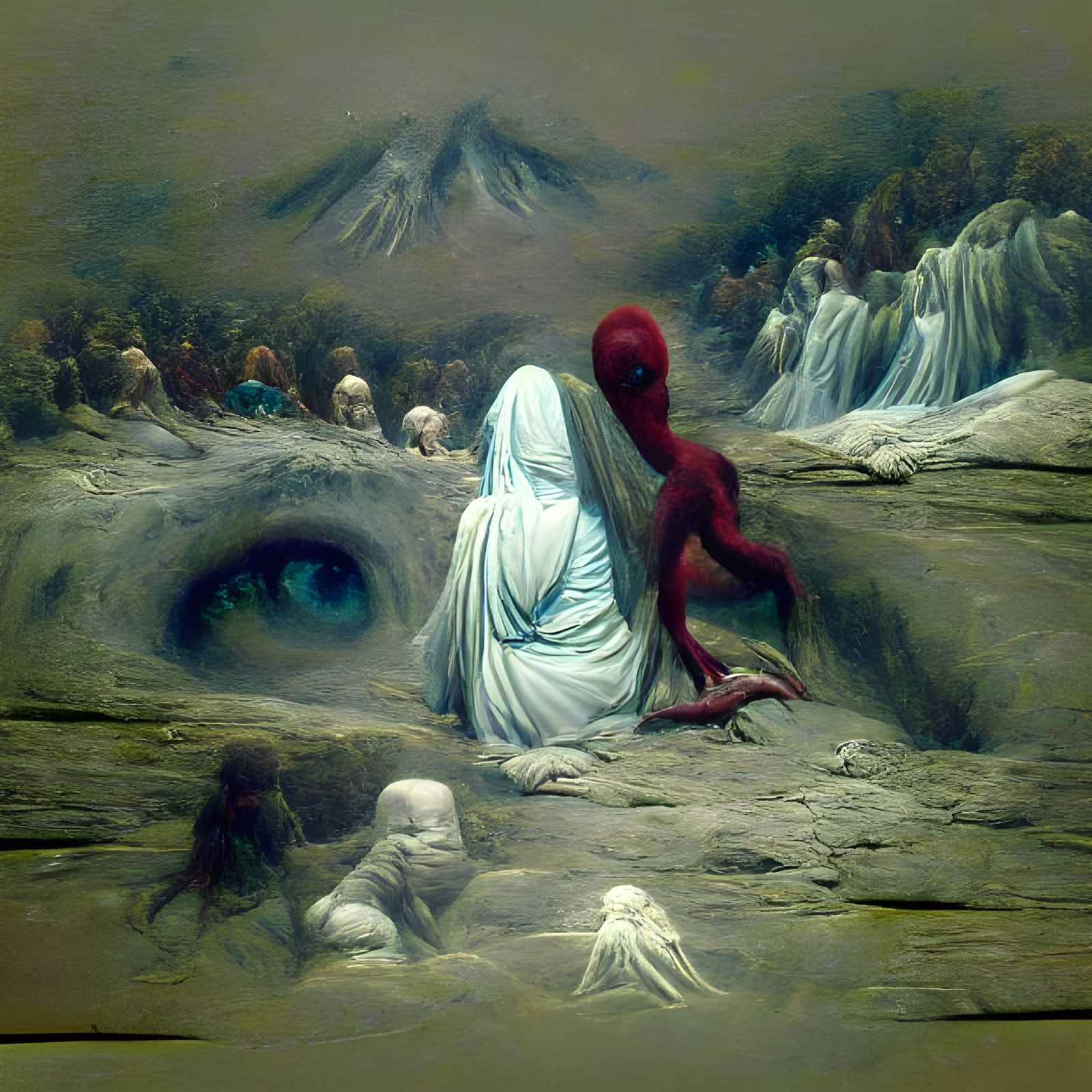 Crawling Figure Sees Eternity in Dore Style